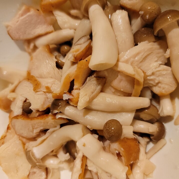 味付け不要! 簡単サラダチキンきのこ